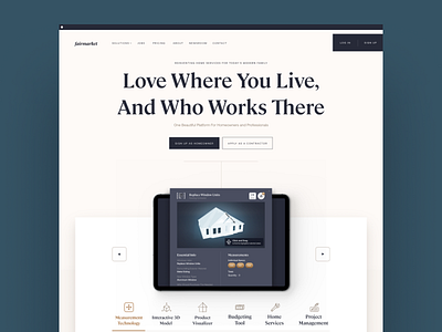 Fairmarket website 3d 3d model agent app budget buget cleaning contractors home home services homeowner house project managment real estate responsive responsive design roofing web app website