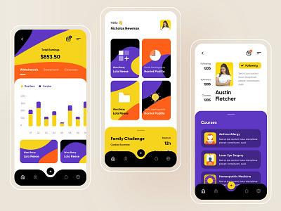 Physical Excercise Tracker app branding color palette design dribbble elegant gradient healthcare illustration industrial design medical minimal mobile app retro texture typography ui unopie design agency ux vibrant