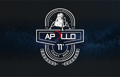 Apollo 11° - craft beer beer beer can branding design icon illustration