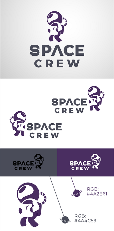 Space Crew - building/delivering company branding design icon illustration logo