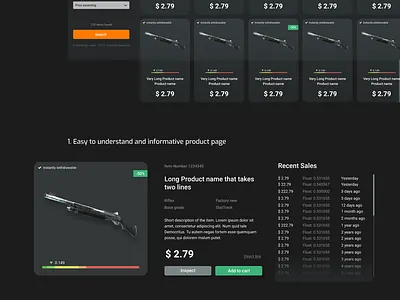 CS GO Steam market website counterstrike csgo design figma game illustrator market marketing shooter steam store ui ux web website