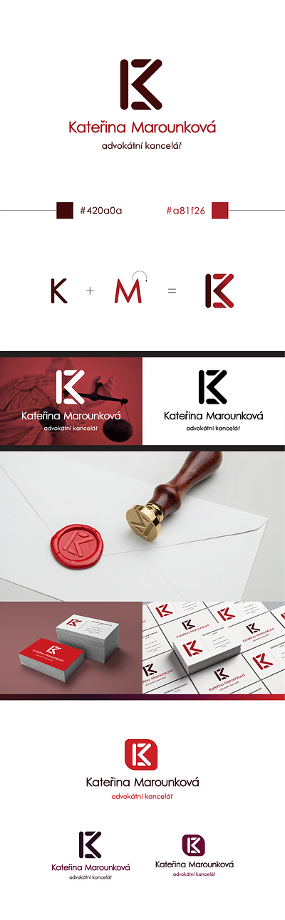 Kateřina Marounková lawyer company branding design icon illustration lawyer lawyer logo logo