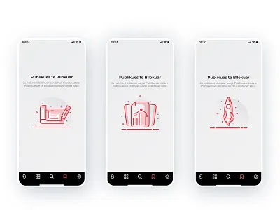 Buletin App / Blocked Sources Screens