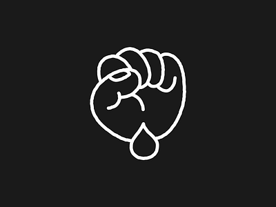 Fight for equality black lives matter hand line protest vector