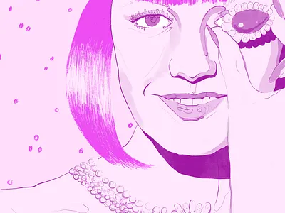 Novita De 1964 artwork cover art digital art digital illustration fashion illustration illustration jewellery portrait woman woman portrait