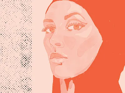 Novita Oc 1964 cover image fashion illustration graphics illustration orange portrait illustration woman