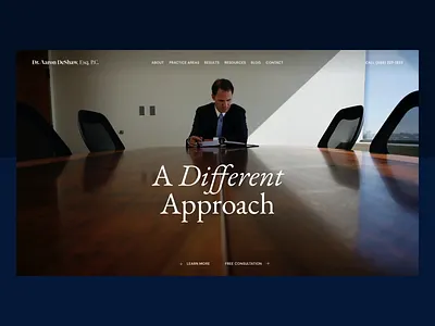 Dr. Aaron DeShaw | Desktop branding desktop law law firm lawyer portland ui ux
