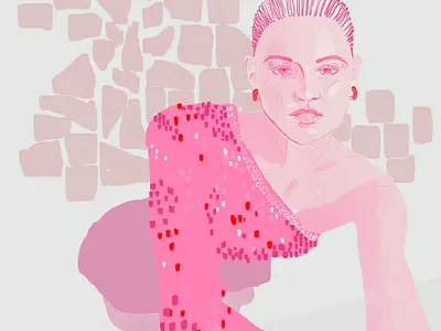 DUNDAS comp digitalart fashion illustration female graphics illustration pink women art