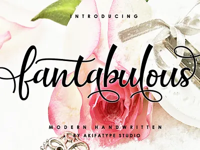 Fantabulous Script bold font branding card clean elegant hand lettering handmade logo modern signage typeface typography vintage wedding