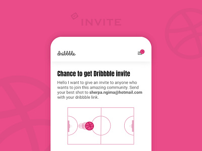 Chance to get Dribbble Invite design dribbble best shot dribbble invitations dribbble invite dribbble invites invite