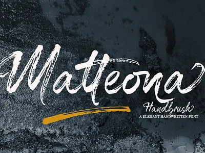 Matteona Brush brush calligraphy elegant hand lettering handbrush handmade modern natural rough signage typeface typography wedding