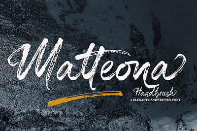 Matteona Brush brush calligraphy elegant hand lettering handbrush handmade modern natural rough signage typeface typography wedding