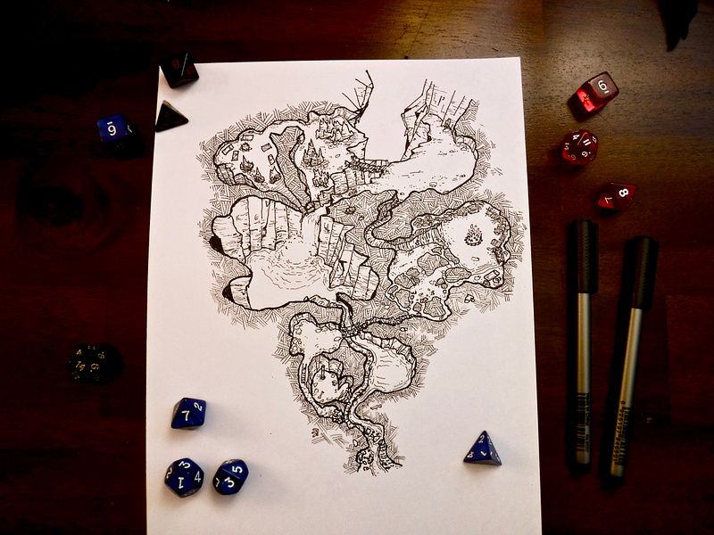 Cragmaw Hideout Alt 1.0 adventure board game art cartography cragmaw hideout dm dnd drawing dungeons and dragons encounter freebie gm ink map mapping penandink rpg ttrpg