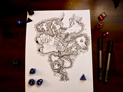 Cragmaw Hideout Alt 1.0 adventure board game art cartography cragmaw hideout dm dnd drawing dungeons and dragons encounter freebie gm ink map mapping penandink rpg ttrpg