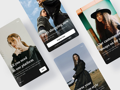 Fashion e-commerce onboarding fashion fashion brand mobile app onboard onboarding onboarding screens ui design