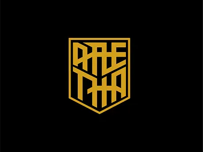 Aretha Name Logo adobe illustrator branding design logo monogram vector vector illustration