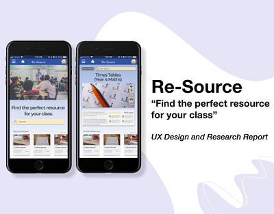 Re-Source (UX Design and Research Report) app portfolio report research research development researcher use case user experience ux ux research