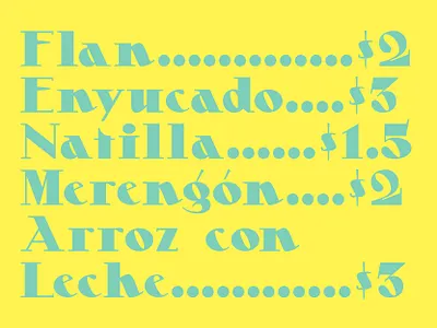 Dessert typeface typeface design typography