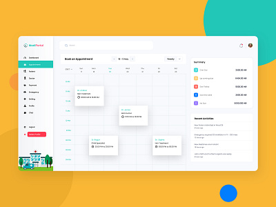 Doctor-Patient Appointment Dashboard adobe xd appointment appointment booking daily 100 challenge daily ui dashboard dashboard template dashboard ui doctor appointment doctor patient illustration minimal minimalist typography uiux visual design visualization