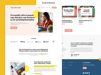 The Scribesmith Web Design copywriting landingpage ui ux web webdesign website