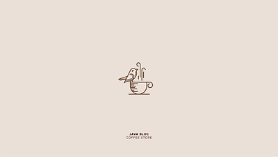 Java Bloc alphabet animal logo bird logo branding cafe logo coffee logo creative design design gradient icon mark logo illustration letter typography logo sparrow