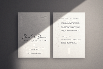 Double sided invitation design flat illustration invitation invitation card invitation design typography