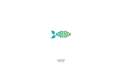 Mintfish alphabet animal animal logo brand identity design branding creative design design finance business fish logo grid logo icon mark logo illustration leaf leaves logo startup branding