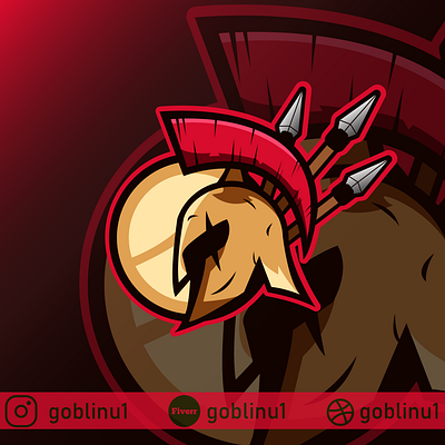 Spartan Mascot Logo branding design digitalart esportlogo esports gaming gaminglogo illustration illustrator logo mascot mascotlogo sparta warrior