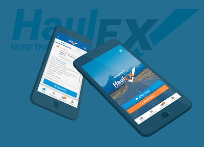 HaulEX delivery mobile App app application branding delivery design haul shipping ui ux web