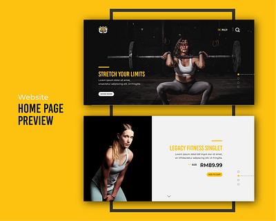 Website Design Mockup branding design flat illustration minimal ui web website