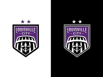 Louisville City FC badge barrel bourbon city fleur de lis logo louisville soccer soccer badge vector