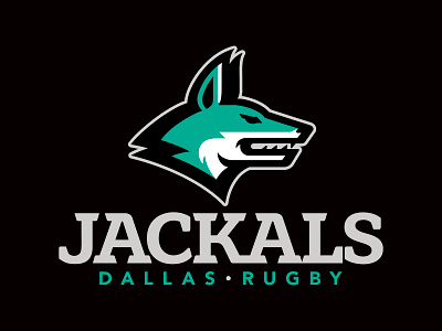 Dallas Jackals Rugby athletic custom design illustration jackal lettering logo mascot rugby sports torch typography