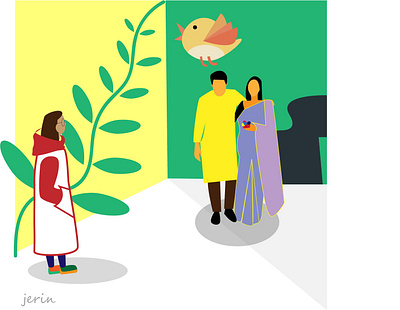 Girl in Hoodie bangladesh creative design illustrator images vector