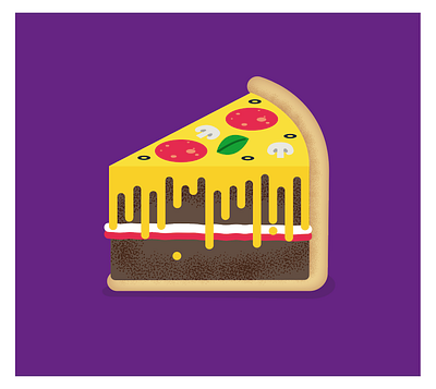 It's a Pizza-Cake clever design fresh icon illustration innovation subliminal vector