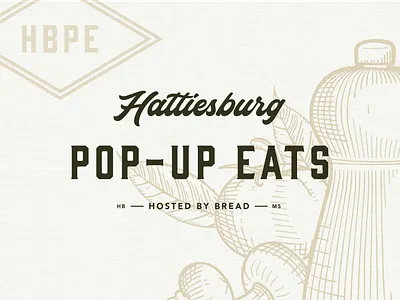 Hattiesburg Pop-up Eats brand brand design brand identity identity identity design logo design logotype restaurant logo wordmark