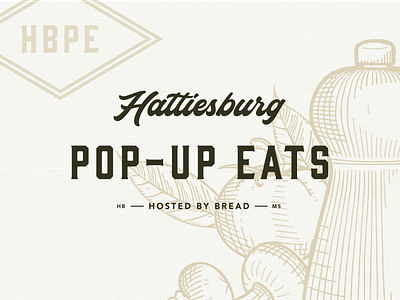 Hattiesburg Pop-up Eats brand brand design brand identity identity identity design logo design logotype restaurant logo wordmark