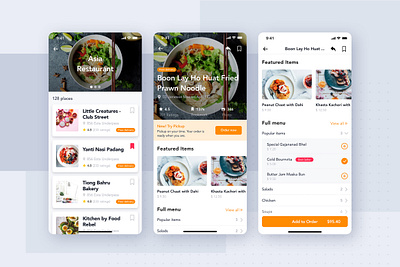 Food UI mobile concept app delivery design flat food app foody interface ios material minimal mobile ondemand ordering template theme tracking ui kit ux website wireframe