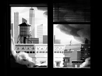 Hard week during a tough year. buildings city illustration new york new york city nyc skyline skylines statue of liberty textures water tower window