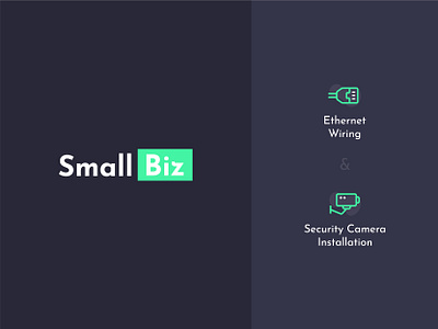 Small Biz. app blue dark dark ui green illustrator logo logodesign logos minimal minimalism minimalist logo technology ui uiux