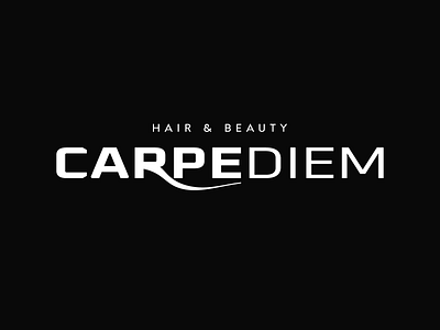 Carpe Diem hair & beauty studio beauty salon logo brand brand identity branding corporate design design hair logo hair salon inispiration logo letter logo logo logo design logotype designer minimal print typography typography logo visual identity