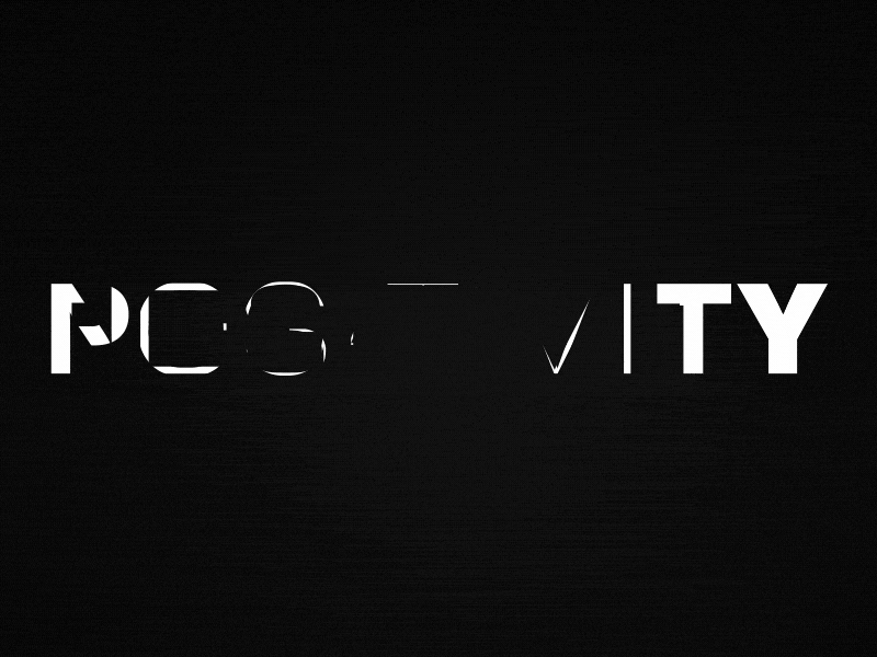 posi/nega-tivity after effects design feelings kinectic typography lines loop motion motion graphics type typography weekly