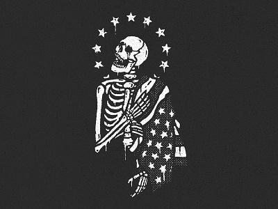 Land of the fucked art character design illustration print retro skull texture vector vintage