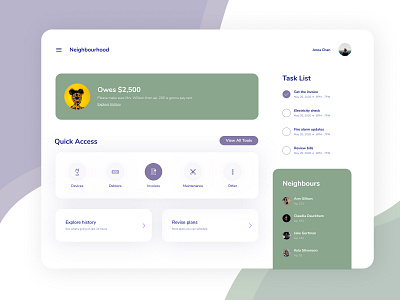 Property management app concept 2020 app app design concept concepts dashboard dashboard ui figma icons minimal minimalism minimalist property management real estate saas saas design software ui uiux user inteface