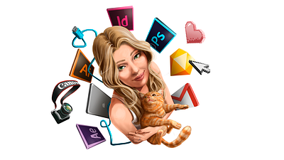 Aleksandra adobe cat commission commission open digital illustration girl illustration macbook photoshop portrait portrait painting reflex website design