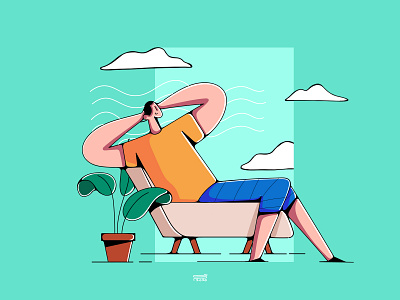 Enjoy relaxation 2020 2d 3d app branding character color doodle doodleart flat illustration relaxing relaxing app ui ux vector web