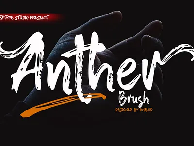 Anther Brush branding brush elegant handbrush handmade logo modern signage typeface typography wedding
