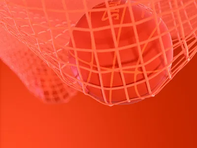 BASKETBALL NET - DECIMAL art basketball cinema4d design dynamics motion design orange redshift3d softbody