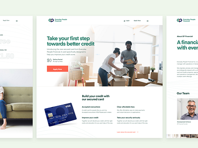 Marketing web design for EP Financial Inc. finance fintech marketing site responsive design web design