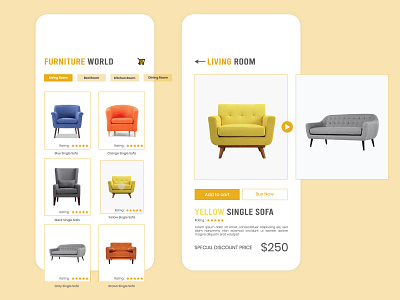 Furniture Shop UI 2020 branding clean clean design design icon ui ui design user experience user interface ux