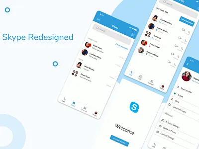 Skype Redesigned design typography ui ux